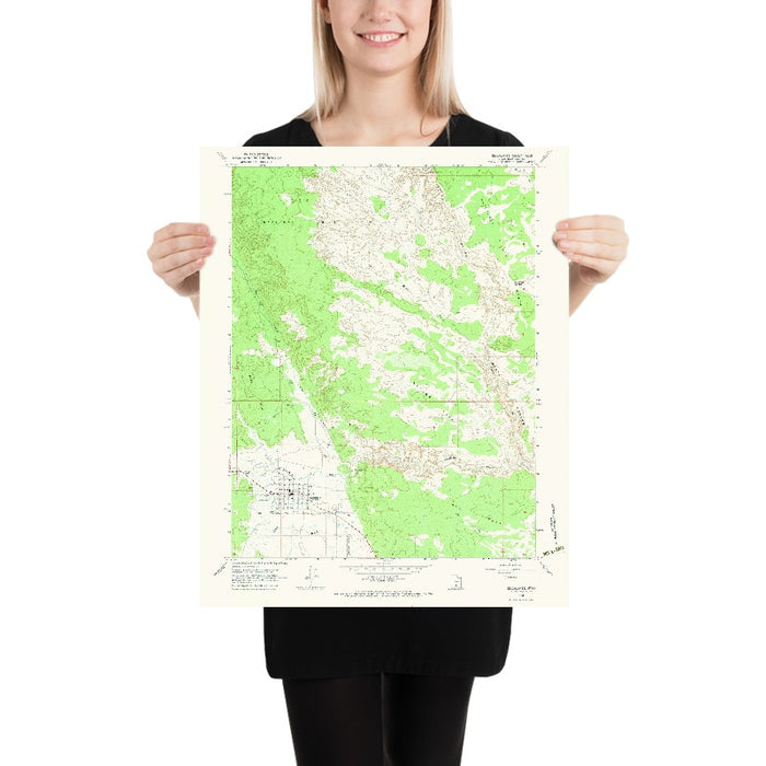 Old Map of Escalante, Utah by USGS, 1964 – Escalante River & Big Flat