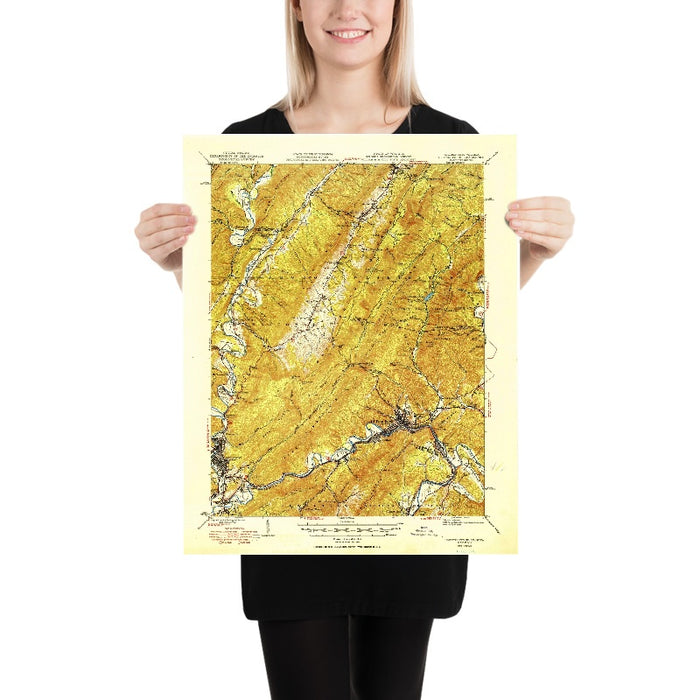 Old Map of Hot Springs, Virginia by USGS, 1949 – Clifton Forge, Jackson River & Bath County