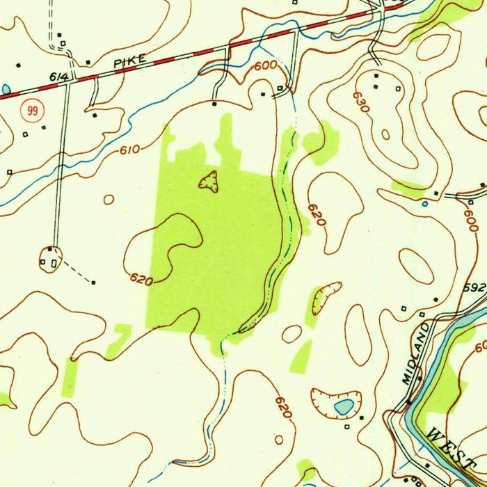 Old Map of Murfreesboro, Tennessee by USGS, 1950 – Stones River Battlefield & Rutherford County