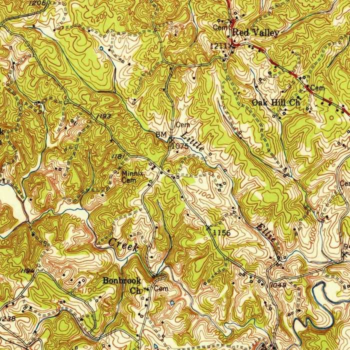 Old Map of Smith Mountain Lake, Virginia by USGS, 1951 – Boones Mill & Blue Ridge Foothills