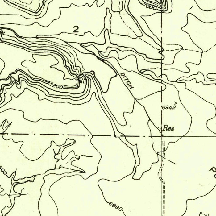 Old Map of Torrey, Utah by USGS, 1952 – Notom & Fish Springs
