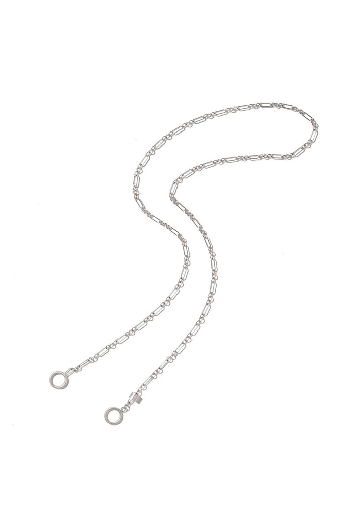 Old World Chain in Silver - 14k Yellow Gold Loops