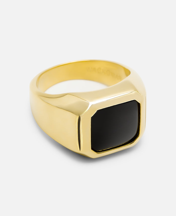 Onyx Signet Ring (Type-3) (Gold)