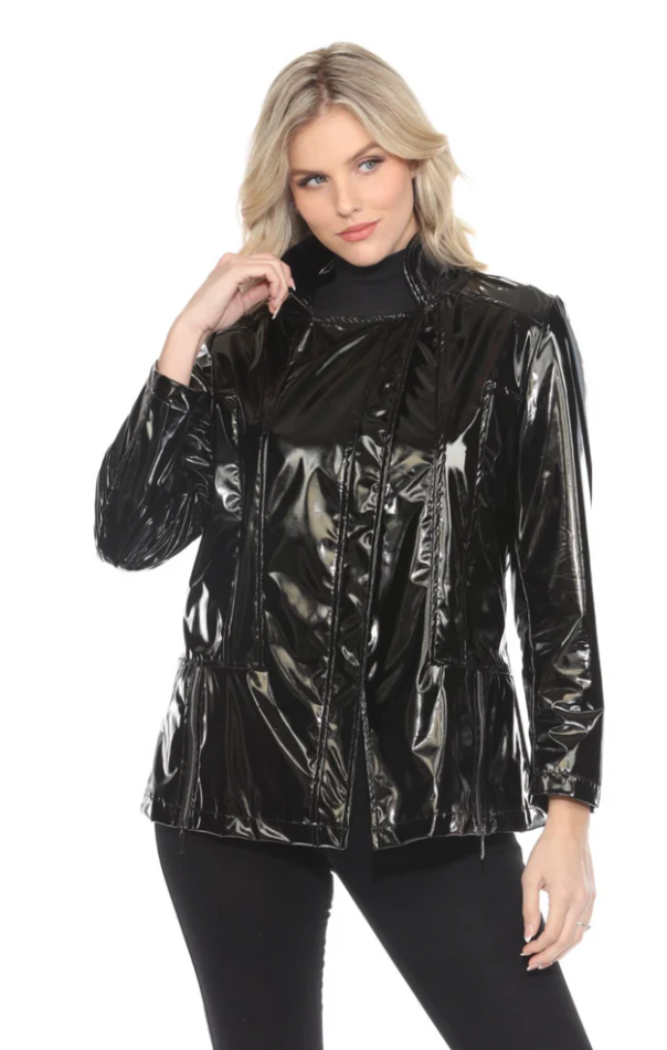 Oopera Patent Faux Leather Jacket