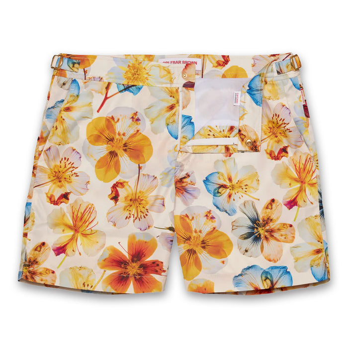 Orlebar Brown - Bulldog Oshibana Swim Shorts in White Sand - Nigel Clare
