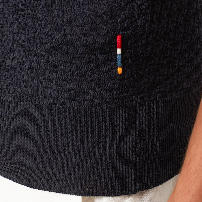 Orlebar Brown - Burnham Tailored Fit Polo in Navy - Nigel Clare