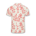 Orlebar Brown - Hibbert Bamboo SS Shirt in White Sand/Summer Red - Nigel Clare