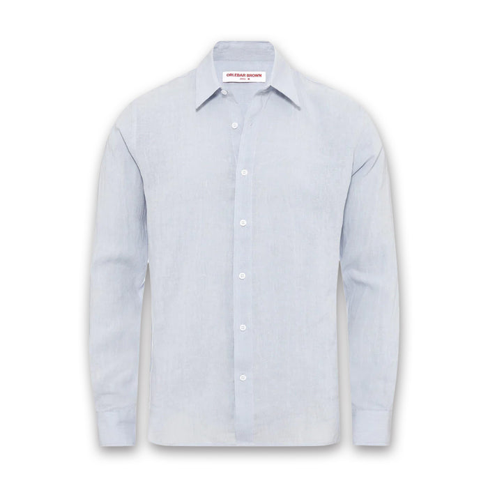 Orlebar Brown - Justin Relaxed Fit Linen Shirt in Hush - Nigel Clare
