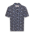 Orlebar Brown - Maiten Relaxed Fit Catkin SS Shirt in Night Iris - Nigel Clare