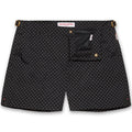 Orlebar Brown - Setter Polka Dot Swim Shorts in Black - Nigel Clare