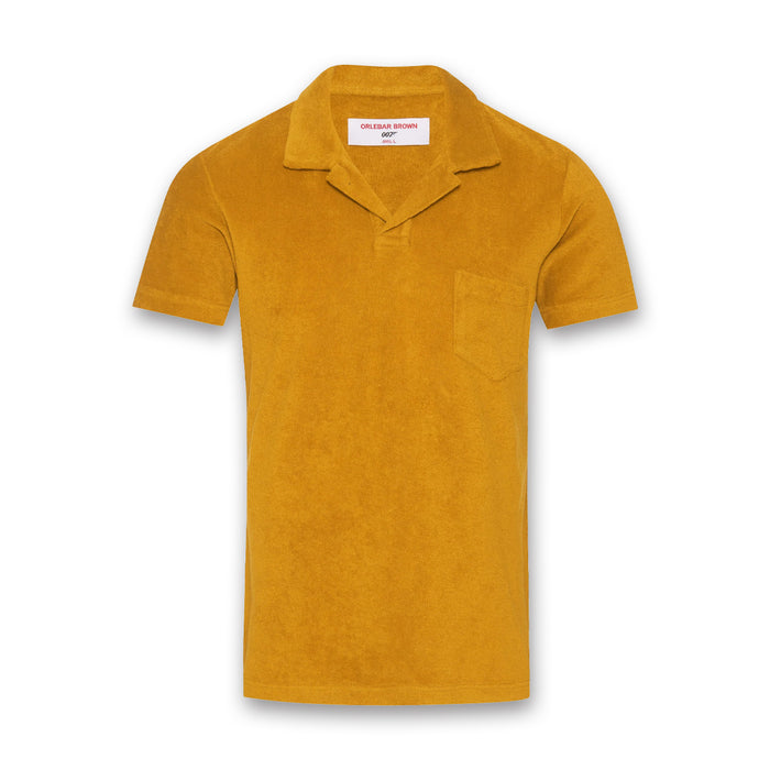 Orlebar Brown - Terry 007 Towelling Polo in Gold - Nigel Clare