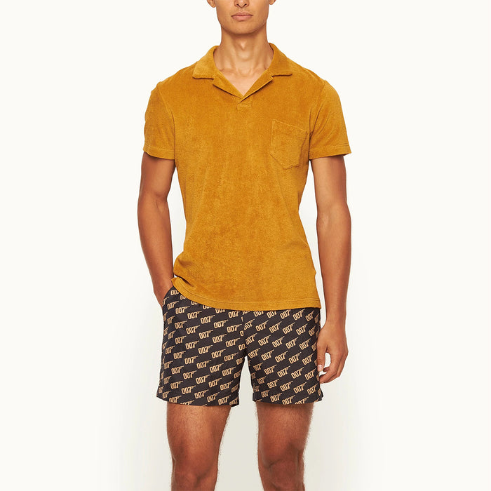 Orlebar Brown - Terry 007 Towelling Polo in Gold - Nigel Clare