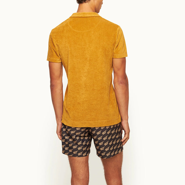 Orlebar Brown - Terry 007 Towelling Polo in Gold - Nigel Clare