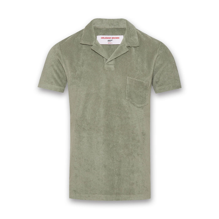 Orlebar Brown - Terry 007 Towelling Polo in Penny Green - Nigel Clare