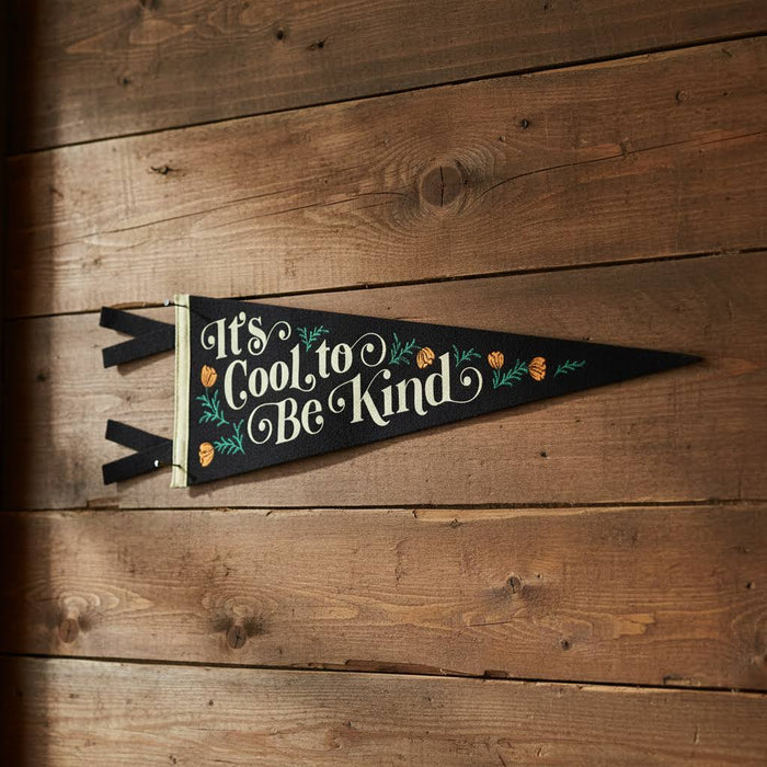 Oxford Pennant It’s Cool To Be Kind banner—retro decor that spreads positive vibes and vintage style to your space.