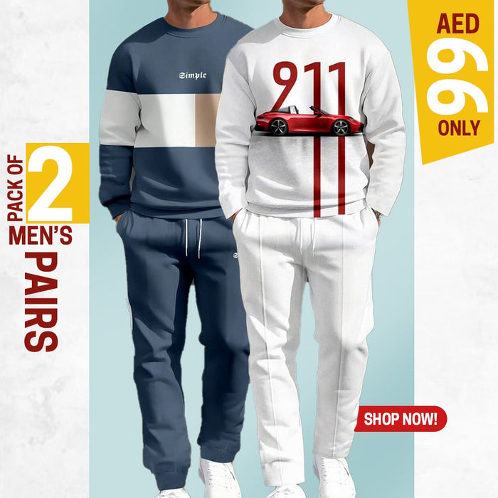 PACK OF 2 MEN'S FASHION TRACK SUIT