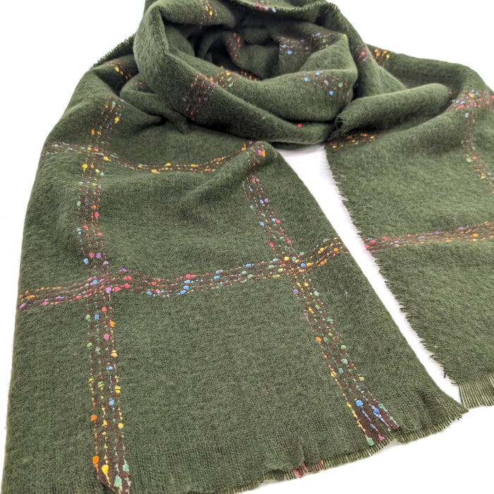 Pantai - Spotty Boxy Thick Scarf (60x180cm) - Racing Green