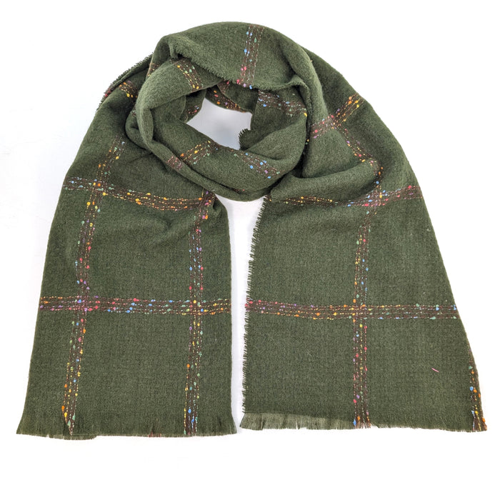 Pantai - Spotty Boxy Thick Scarf (60x180cm) - Racing Green