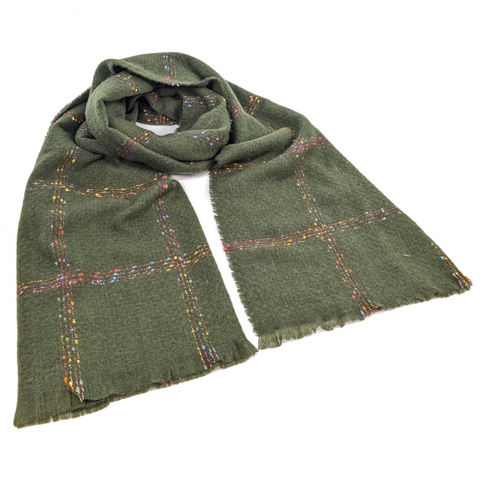 Pantai - Spotty Boxy Thick Scarf (60x180cm) - Racing Green