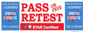 Pass or Free Retest | Star Certified | TEST AND REPAIR | Vinyl Banner