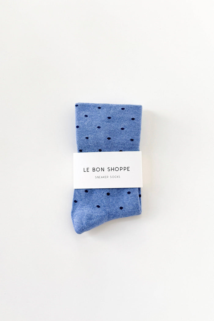 Patterned Sneaker Socks - Polka Dot Cream/Red