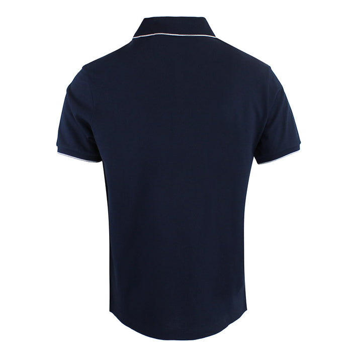 Paul & Shark - Tipped Collar Polo Shirt in Navy & Grey - Nigel Clare