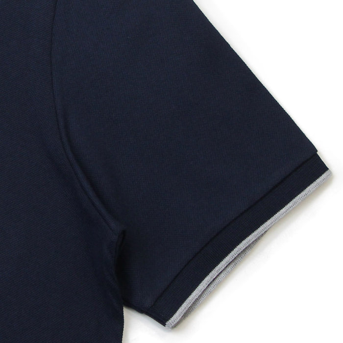 Paul & Shark - Tipped Collar Polo Shirt in Navy & Grey - Nigel Clare