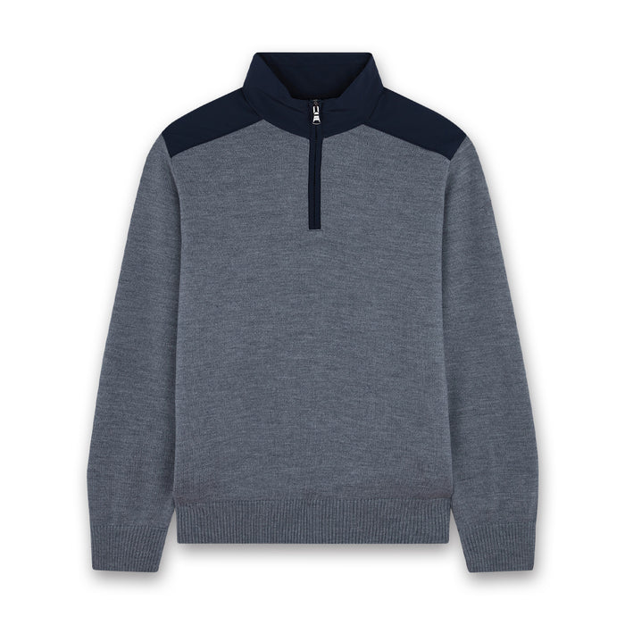 Paul & Shark - Wool Sweater With Typhoon® Insert in Grey - Nigel Clare