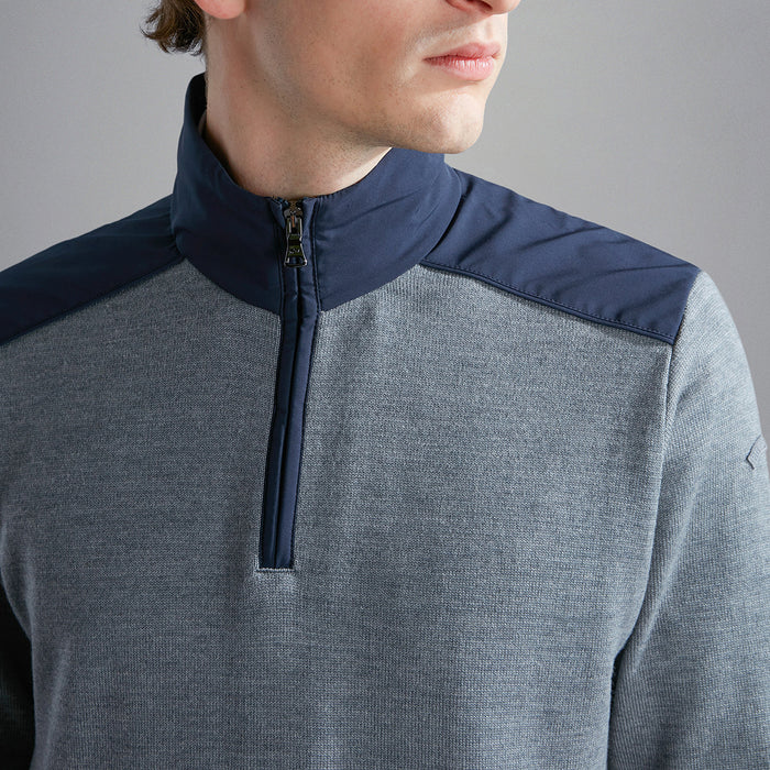 Paul & Shark - Wool Sweater With Typhoon® Insert in Grey - Nigel Clare