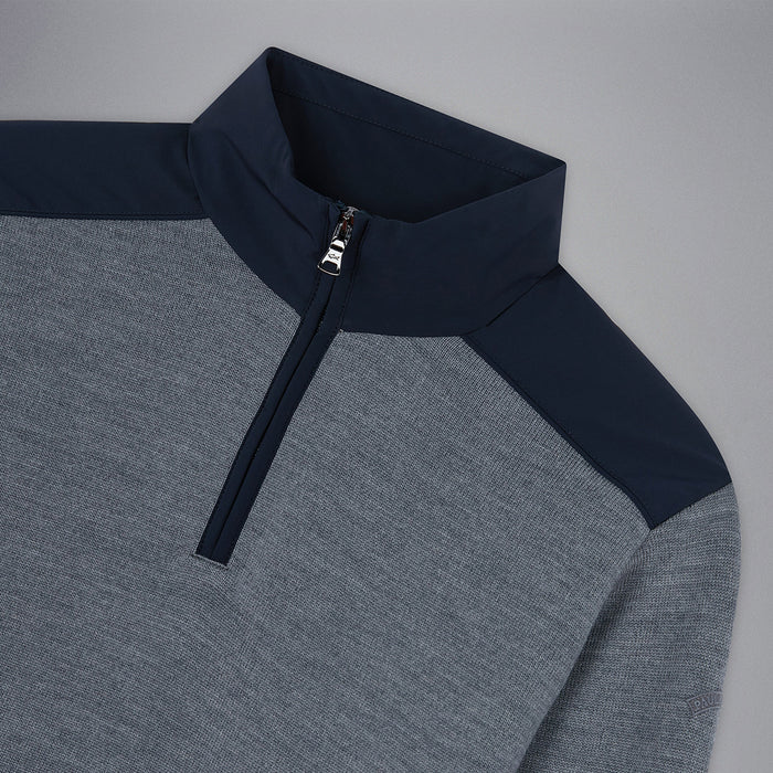 Paul & Shark - Wool Sweater With Typhoon® Insert in Grey - Nigel Clare