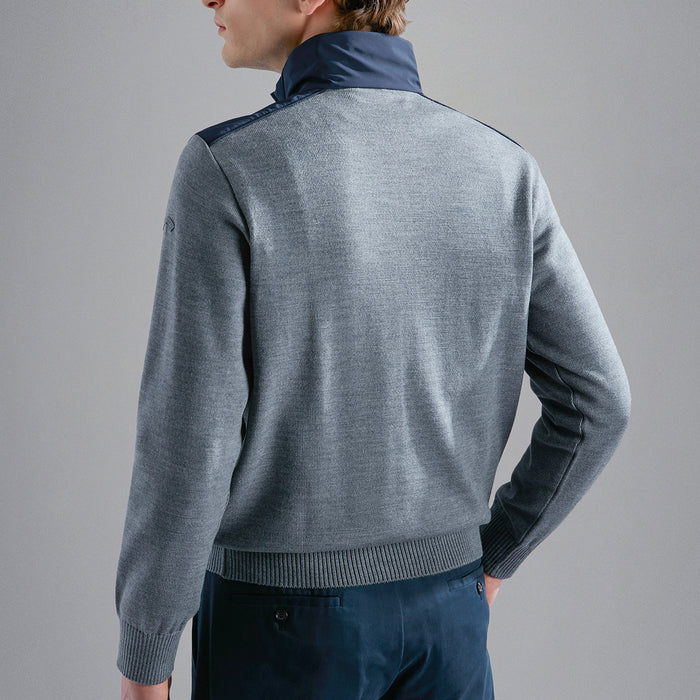 Paul & Shark - Wool Sweater With Typhoon® Insert in Grey - Nigel Clare
