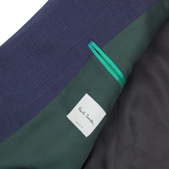 Paul Smith - Soho Fit Houndstooth Pattern Suit in Navy - Nigel Clare