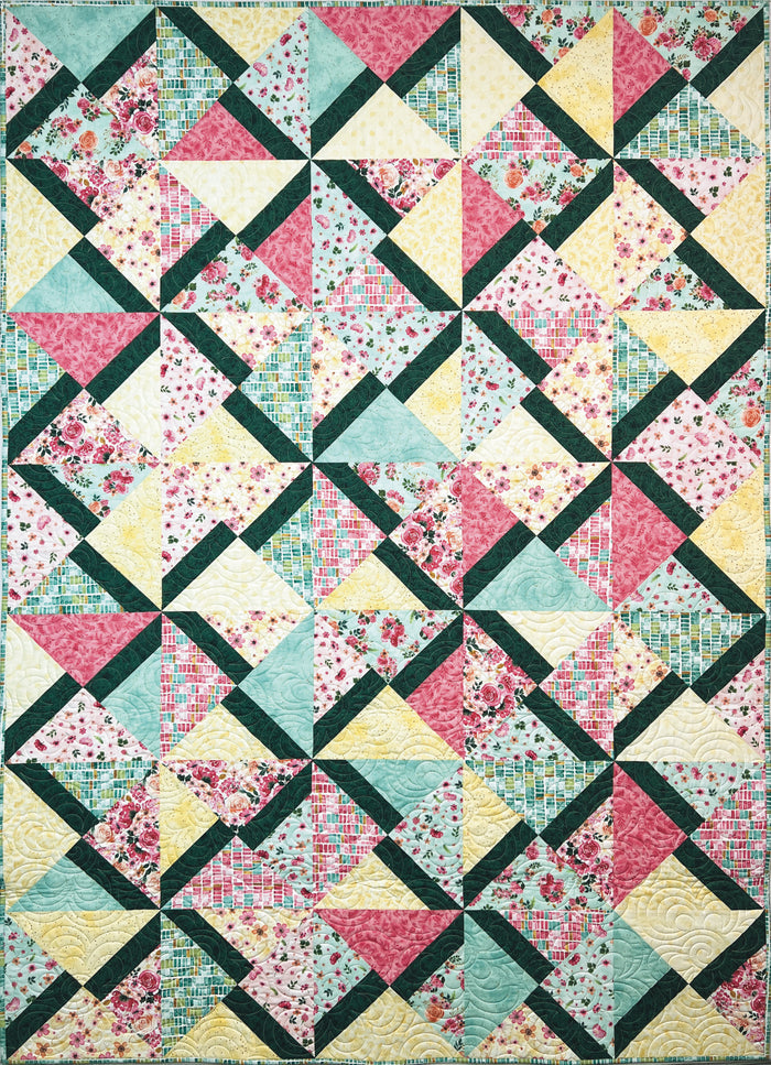 Peony Blossoms Half Yard Bundle, quilting fabric by Wilmington