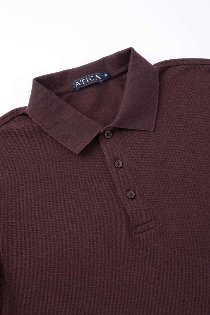 Performance Polo Wine Shirt - Atica Man