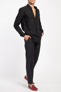 Philippe Linen Black Shirt