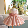 Pink Girl Dress for Kids Wedding Birthday Party Princess Gown J460
