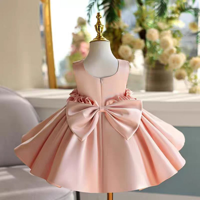 Pink Girl Dress for Kids Wedding Birthday Party Princess Gown J460