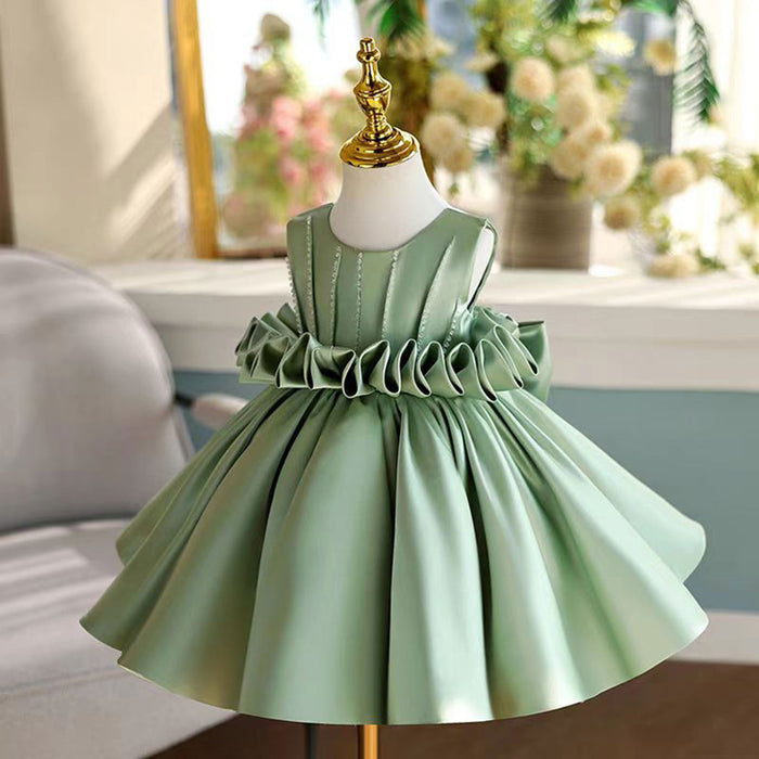 Pink Girl Dress for Kids Wedding Birthday Party Princess Gown J460