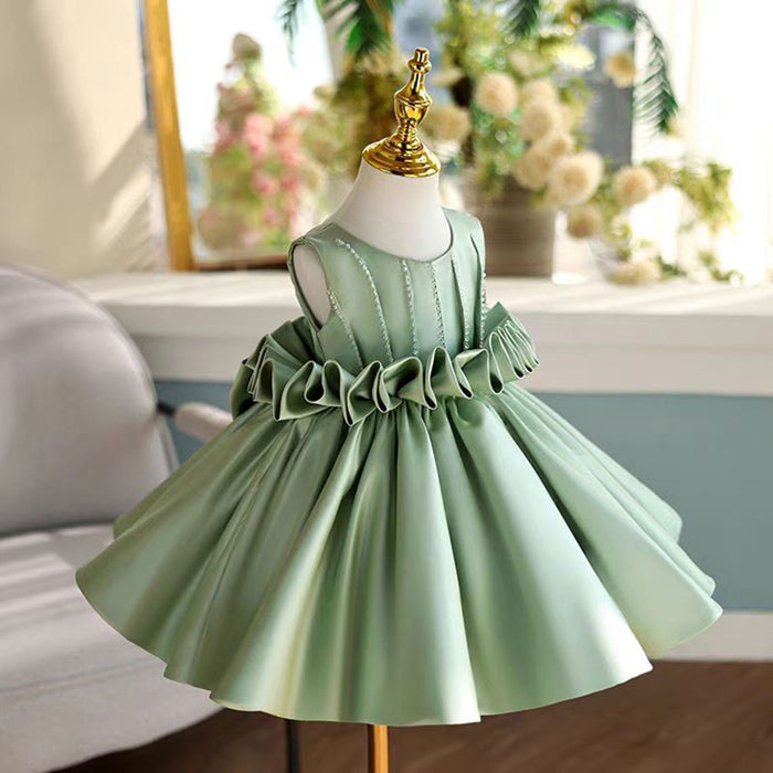 Pink Girl Dress for Kids Wedding Birthday Party Princess Gown J460