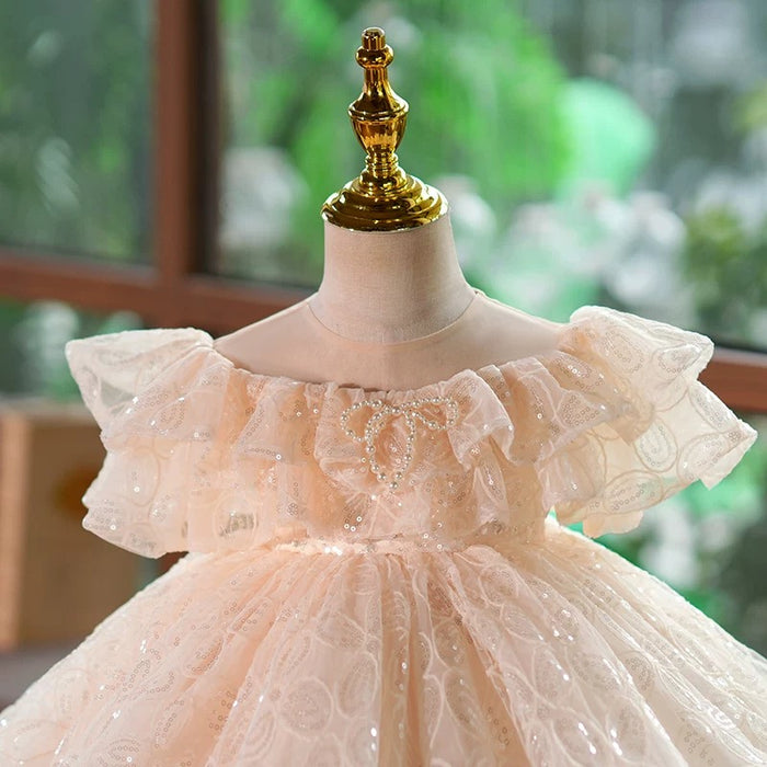 Pink Girl Dress Ruffled Toddler 1st Birthday Party J425