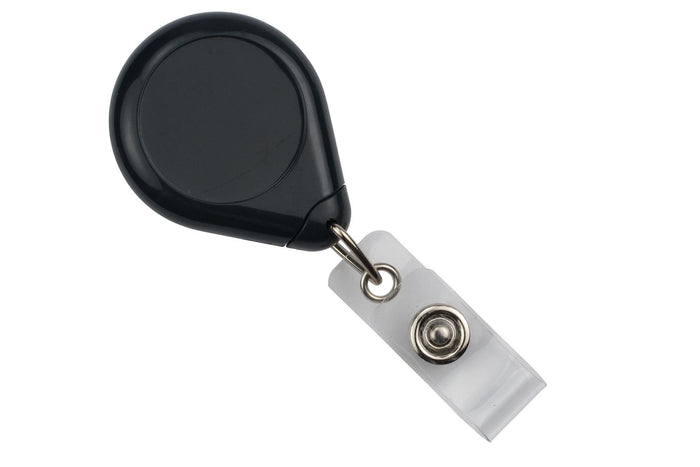 Premium Badge Reel with Clear Vinyl Strap and Belt Clip, Qty = 25