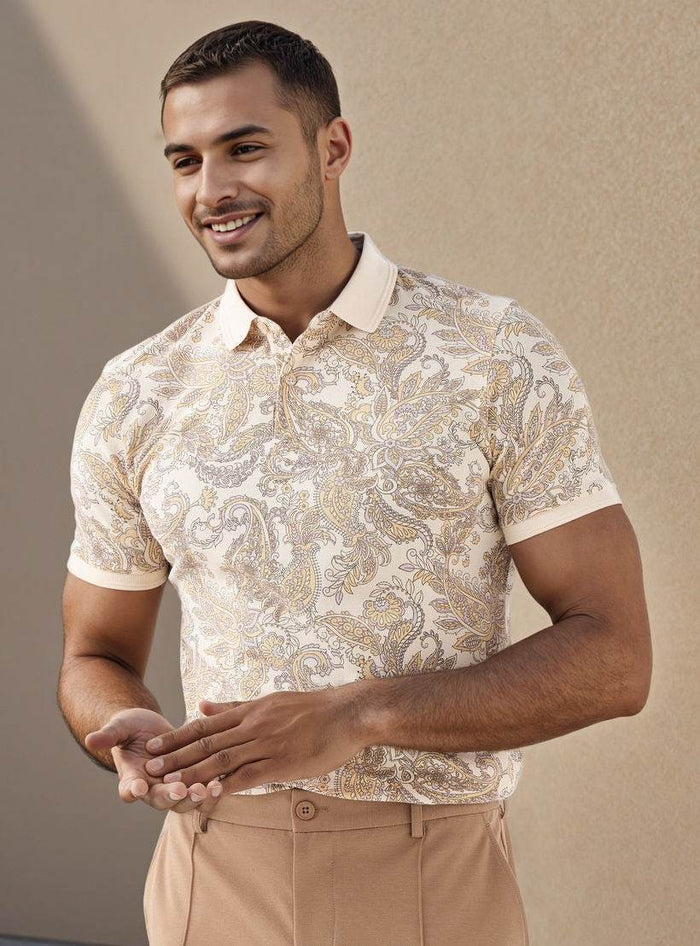 Men Wearing Printed Polo T-Shirt Dubai -605