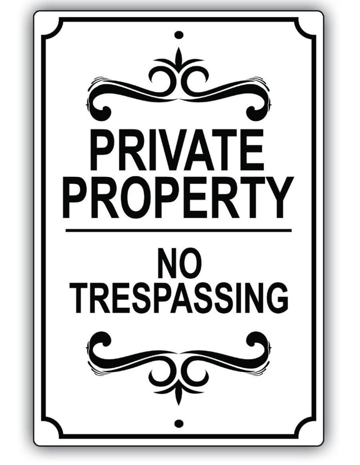 Private Property No Trespassing Sign