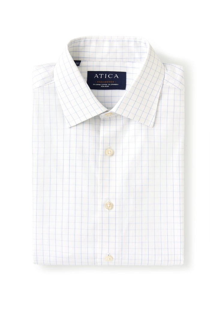 Providence Light Blue Windowpane Shirt - Atica Man