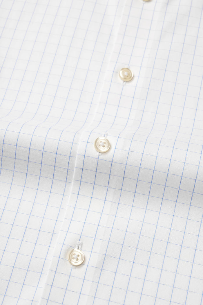 Providence Light Blue Windowpane Shirt - Atica Man