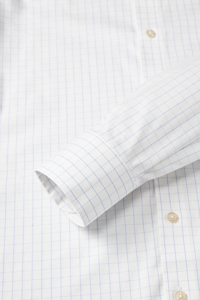 Providence Light Blue Windowpane Shirt - Atica Man