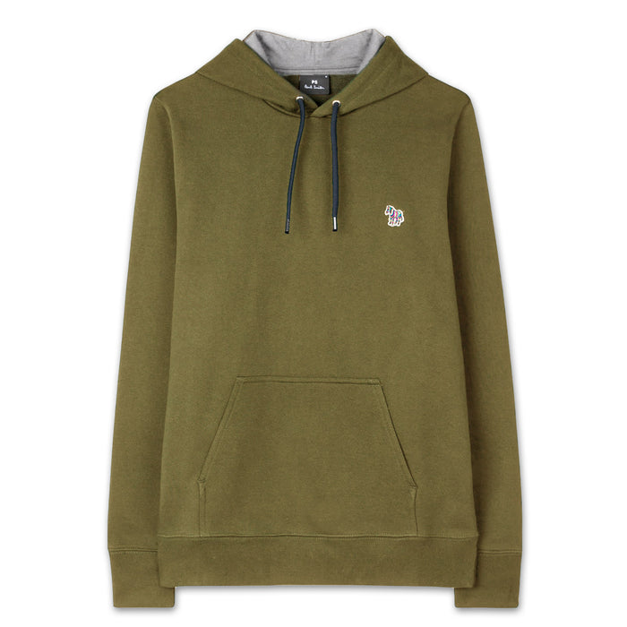 PS Paul Smith - Reg Fit Zebra Logo Hoodie in Khaki - Nigel Clare