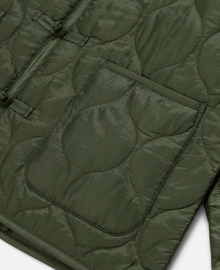 Quilted Chinese Jacket (Olive)