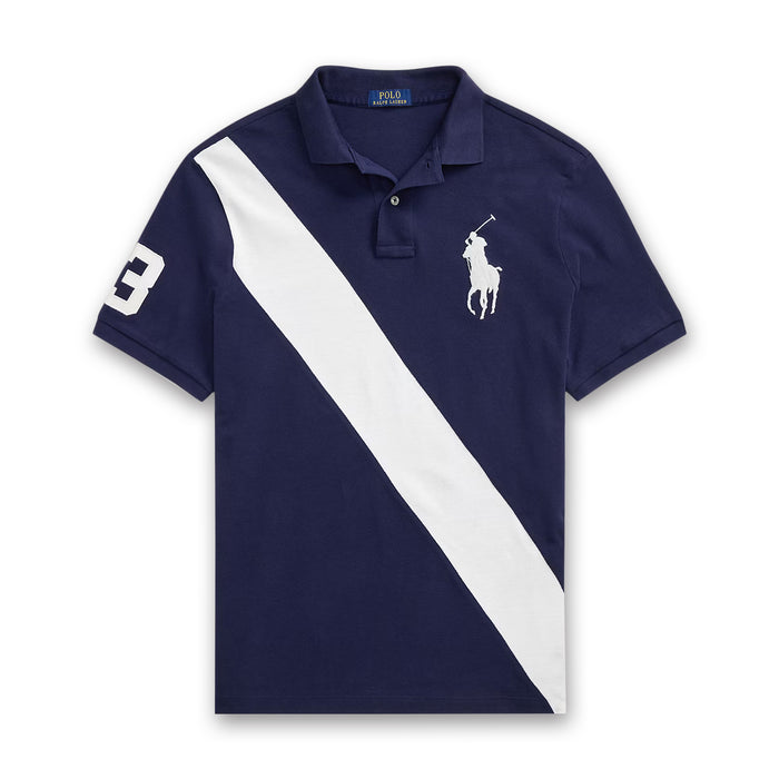 Ralph Lauren - Custom Slim Fit Big Pony Mesh Polo in Navy - Nigel Clare
