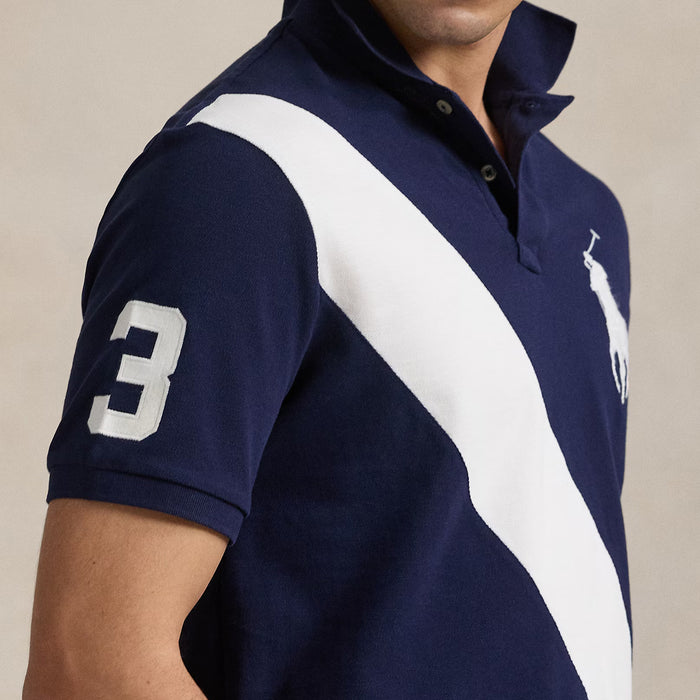Ralph Lauren - Custom Slim Fit Big Pony Mesh Polo in Navy - Nigel Clare